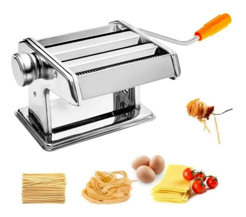 Máquina P/ Macarrão De Fazer Massas Manual Talharim Aço Inox