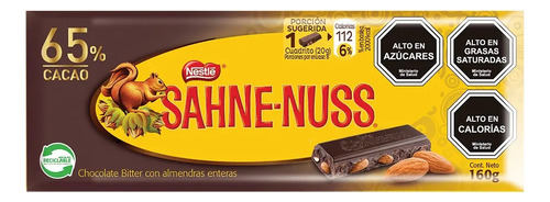 Sahne Nuss 65% De Cacao-chocolate De Nestlé(contiene 160 Gr)