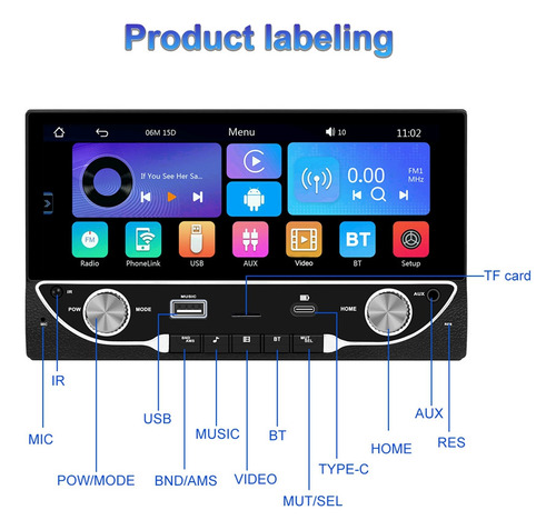 /para Estéreo Inalámbrico De Coche De 2 Din Carplay Android
