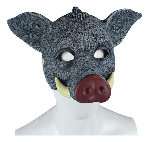 F Máscara De Jabalí De Halloween, Novedad, Cubierta Gris