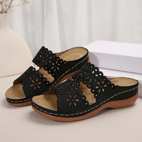 Yt Slipper Verano Casual Talla Grande Color Liso Para Mujer