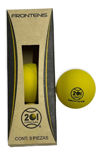 3-pelota Frontenis Amarilla 201 Bote Con 3 Piezas