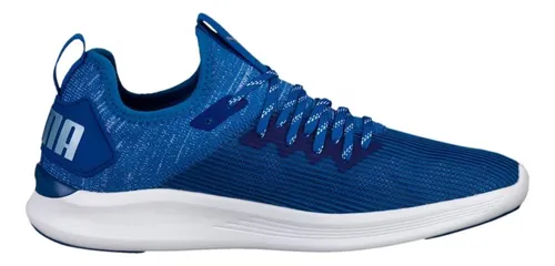 Tenis Puma Ignite Flash Stripped Azul blanco 19051702 J Cuotas