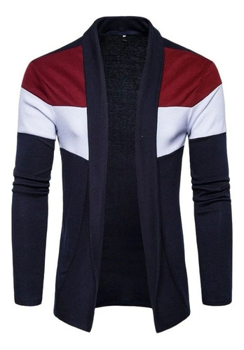 Saco Sueter Cardigan Casual Largo Abierto Para Hombre 3009