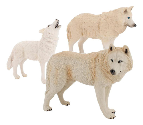 3 Piezas Figuras De Animales Salvajes Estatua Miniatura