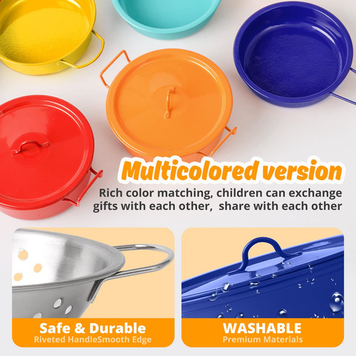 Set Accesorios Cocina Juguete Niños Utensilios Acero Inox. C