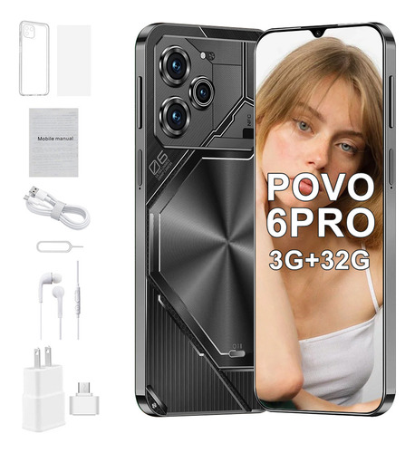Teléfono Inteligente Android Povo 6 Pro ,dual Sim, 3gb+32gb,