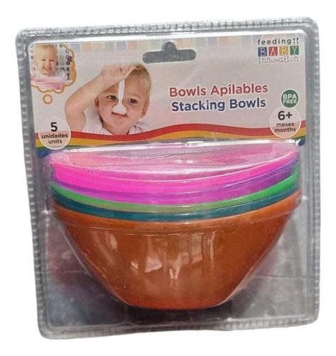 Cinco Coloridos Bowls Apilables X 5 Baby Innovation Compoter