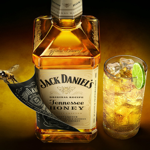 Kit Whisky Jack Daniels Honey 375 Ml Com Copo E Dosador