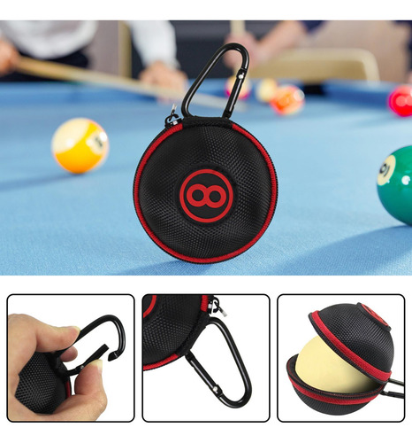 Funda Protectora Con Clip Para Bola De Billar, Equipo Rojo