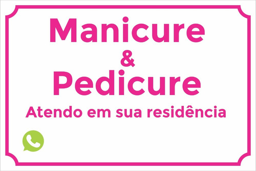 Placa Manicure Pedicure 50x50cm 