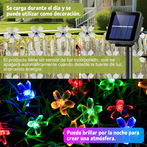 Hi, Luces Solares Navideñas Adorno Flor De Cerezo Exterior