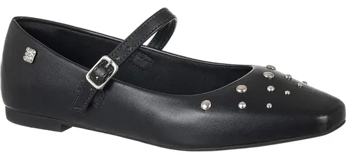 Sapatilha Feminina Bico Quadrado Mary Jane Boneca Tacha - R$ 58,1