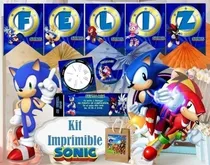 Comprar Kit Imprimible Sonic Cumpleaños Candy Bar Fiesta Cotillon