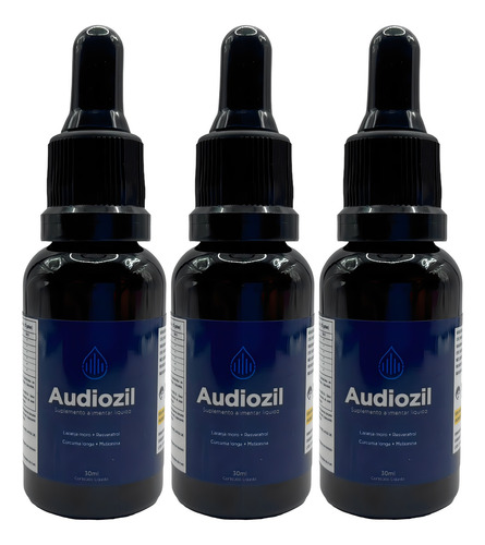 Suplemento Em Líquido Real H Audiozil Vitaminas Audiozil Sabor Neutro Em Caixa De 30ml 3 Un Pacote X 3 U
