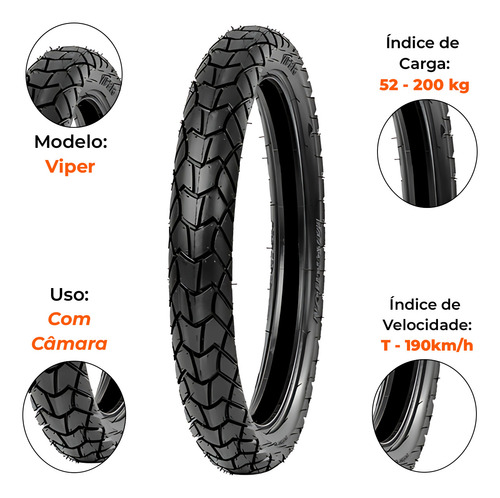 Pneu Dianteiro Harley Davidson Xlh 883 90-90-19 Maggion