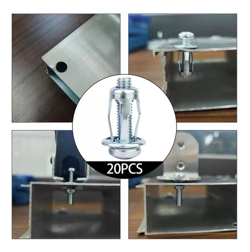Tornillo De 20 Piezas Con Anclajes De Tuerca De Placa De Hie