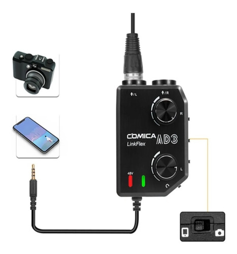 Imagem 2 de 5 de Interface Comica Linkflex Ad3 P/ Smartphones E Cameras