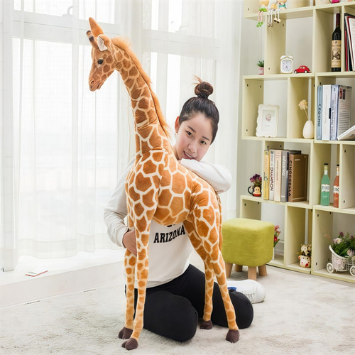Brinquedo De Pelúcia Gigante Realista Com Girafa