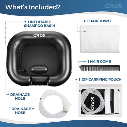 Lavabo Inflable Para Champu Lavado Cabello Estetica Casa Gad