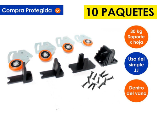 Sistema Corredizo Colgante Para Puerta (10 Pieza)