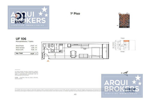 Imagen 2 de 12 de Venta Apartamento Monoambiente En Barrio Sur - 106