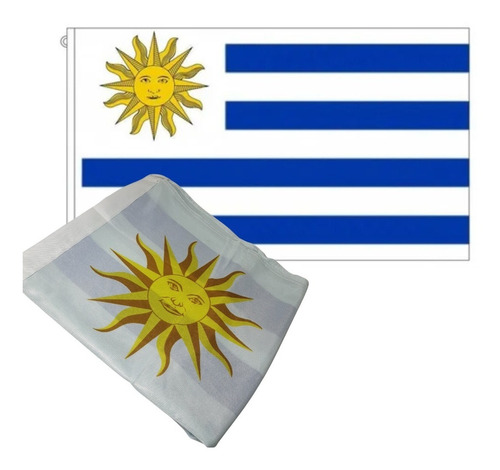 Bandera De Uruguay Mundial De Tela 90 X 60 Cm X 5 Unidades