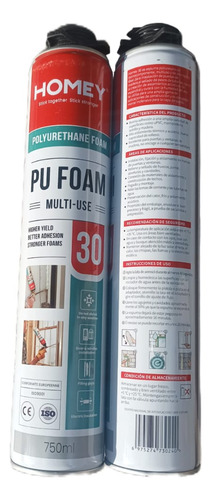 Espuma Expansiva De Poliuretano Homey 750ml (pack X3 U)
