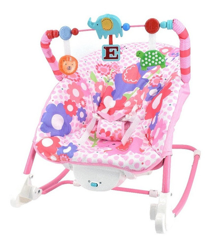 Silla Mecedora Para Bebe 2 En 1 Color Rosa