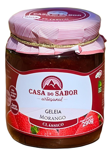 Geleia De Morango Artesanal Casa Do Sabor 290g