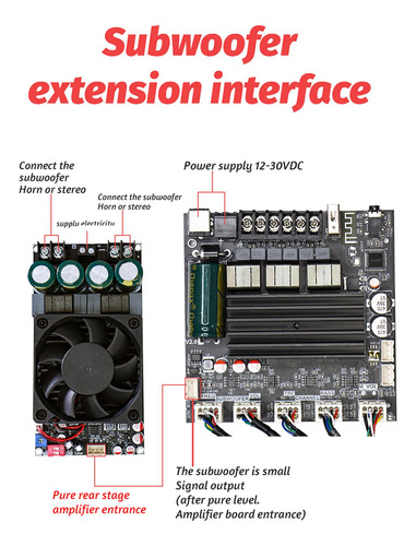 Placa De Amplificador Digital 2.1 Canal Robusta Diy Placa