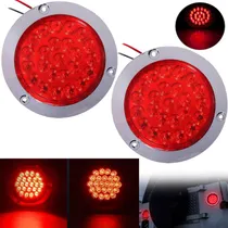 Comprar 2 Plafones 24 Led Redondo Camion Cuarto Estrobo Stop 12-24vf