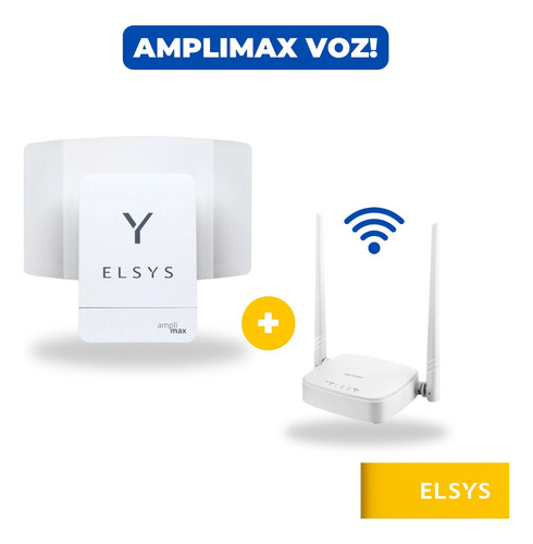 Roteador Amplimax Elsys C/ Voz E Dados Eprl12 + Multilaser