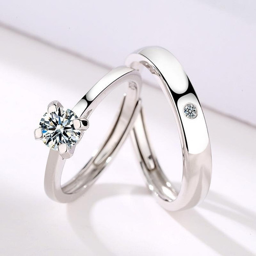 Imagen 2 de 5 de Anillos Masculinos Y Femeninos 925 Plata Regalos Para Pareja