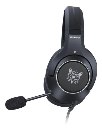 Imagen 2 de 3 de Audífonos gamer Onikuma K9 negro con luz rgb LED