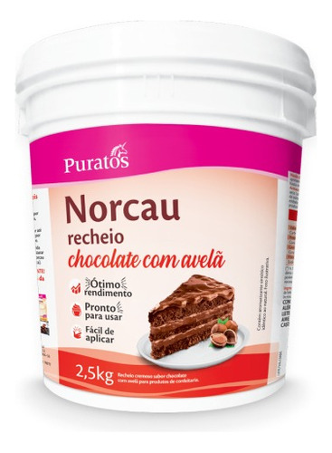 Recheio Chocolate Com Creme De Avelã 1,01kg - Norcau 