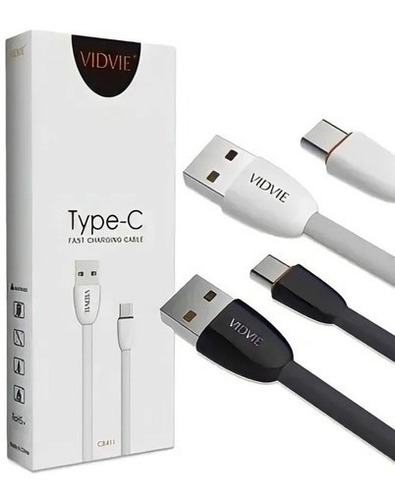 Cable Para Cargar Tipo C- Usb De 1 Metro Vidvie (cb411t)