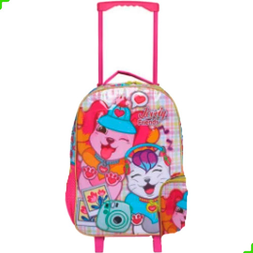 Mochila De Rodinha Infantil Lovely Friends Gatinha Escolar