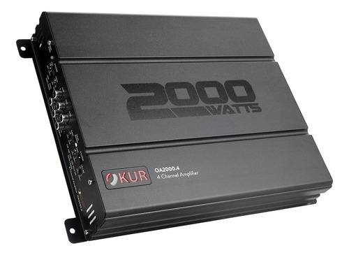 Amplificador De Audio Para Auto Okur Oa2000.4 4 Canales Clase Ab 2000 Watts Color Negro By Db Drive