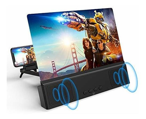 Ampliador Pantalla Telefono Celular Con Parlantes Bluetooth