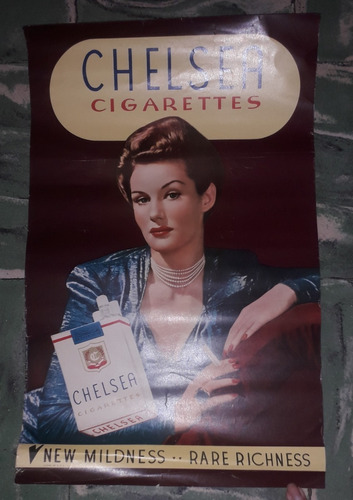 Poster Afiche Antiguo * Chelsea Cigarrettes * Unico Raro