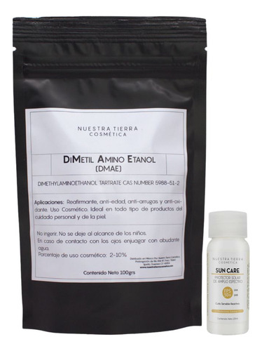 Dimetil Amino Etanol (DMAE) En Polvo Grado Cosmético 100grs Tensor, Reafirmante para Todo Tipo De Piel