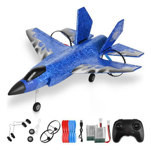 Avión Rc F35 2 Ch Fighter 24 Ghz Con Giroscopio 6 Ejes Color