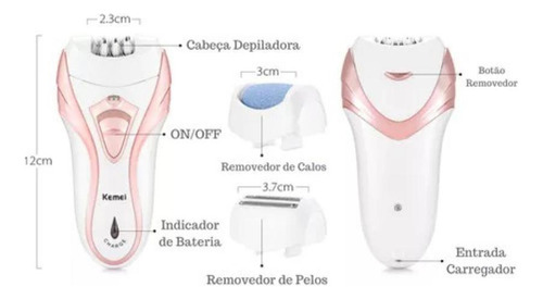 Depilador Kemei Km-3010: Tecnologia Precisão Uma Depilação