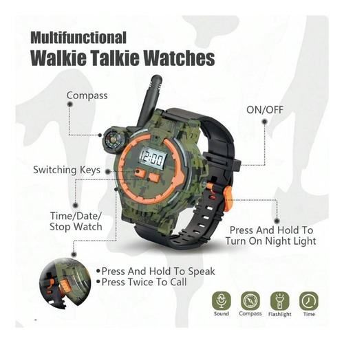 Radios Walkie Talkies Niños Reloj De Pulsera Color 2