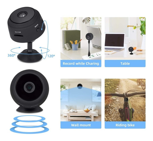 Imagen 2 de 8 de Mini Camara Espia Inalambrica 1080p Wifi Vision Nocturn Otec