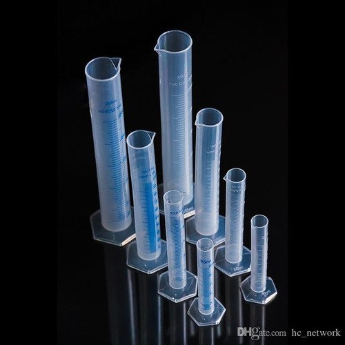 Imagen 1 de 2 de Cilindro O Probeta Plástico Graduado De 1000 Ml
