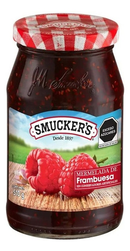2 Pza Mermelada De Frambuesa Smucker's 510 G