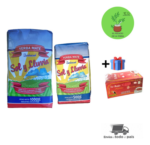 Combo Yerba Sol Y Lluvia 6u 500gr + 6u 1 Kg