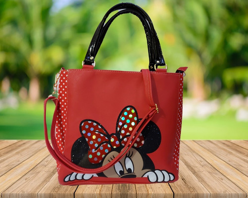 Imagen 3 de 7 de Bolsa De Mano Para Dama De Disney, Minnie Mouse En Rojo